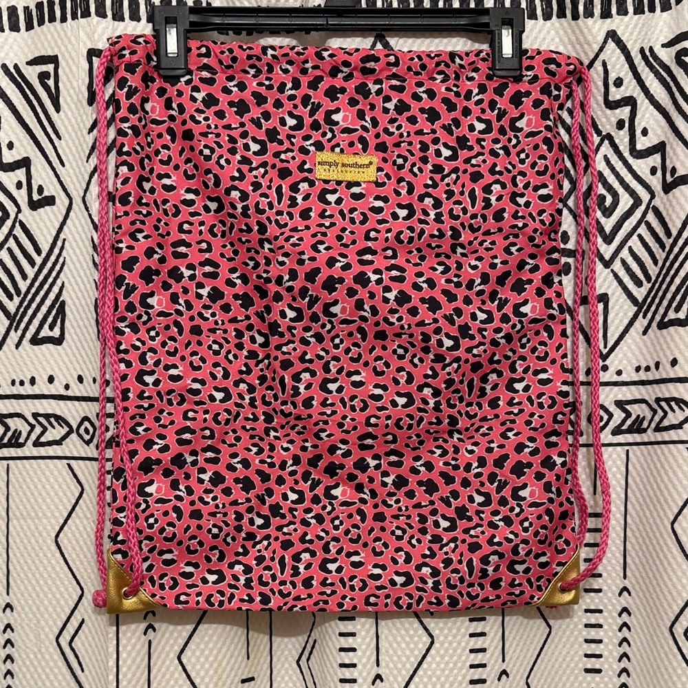 Betsey Johnson Pink and Black Leopard Backpack